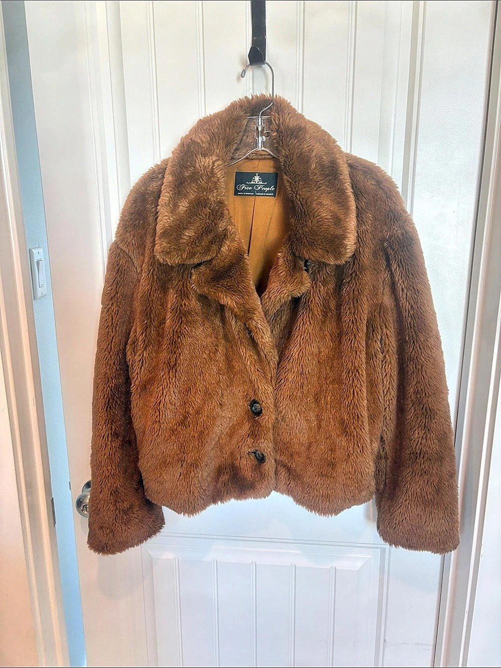 Free People Brown Teddy Jacket Like New